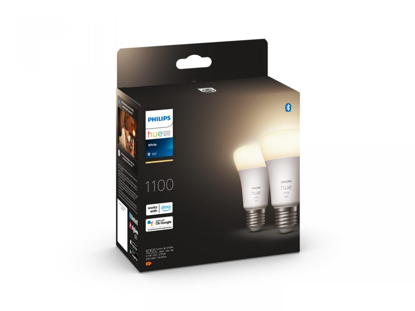 2 Becuri LED inteligente Philips Hue A60, Bluetooth, E27, 9.5W - imagine 3