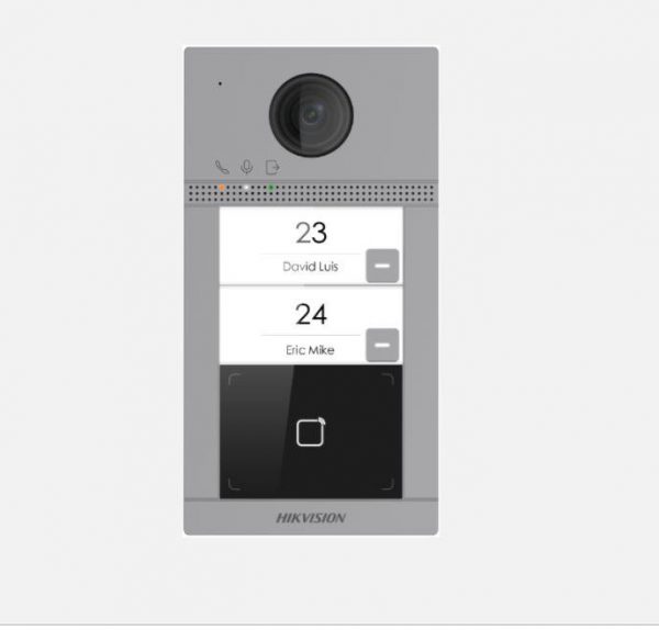 Post de exterior videointerfon IP Hikvision DS-KV8213-WME1(B); WIFI; 2 x