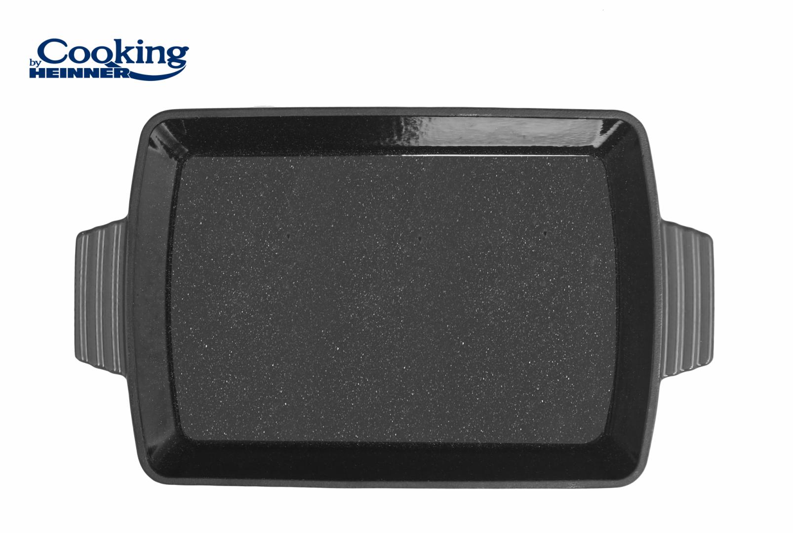 TAVA FONTA EMAILATA 33 x 23 x 7 CM, MARBLE - imagine 4