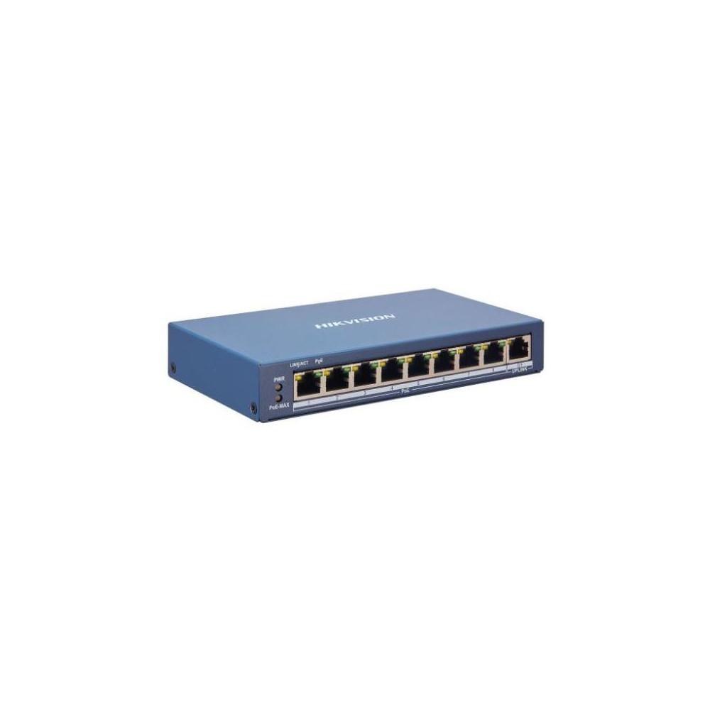 Switch 8 porturi POE Hikvision DS-3E1309P-EI, L2, Smart Managed, 8