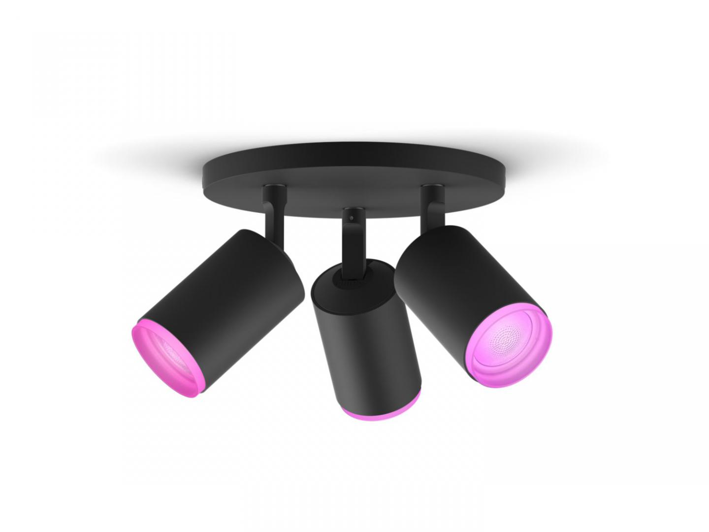 Spot LED RGB Triplu Philips Hue Fugato, Bluetooth, 3xGU10, 3x5.7W,