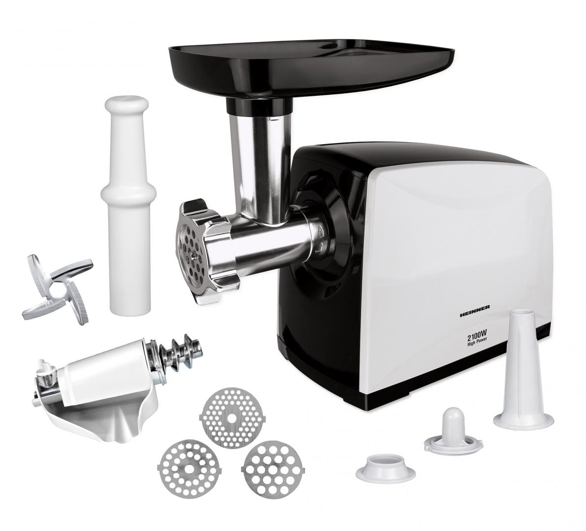 Masina de tocat Heinner MG-2100BKWH, putere maxima: 2100W, capacitate de