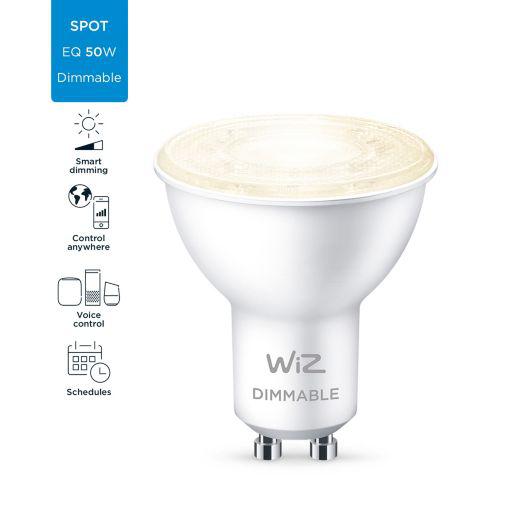 Bec LED inteligent WiZ Connected Dimmable, Wi-Fi, GU10, 4.9W (50W), - imagine 5