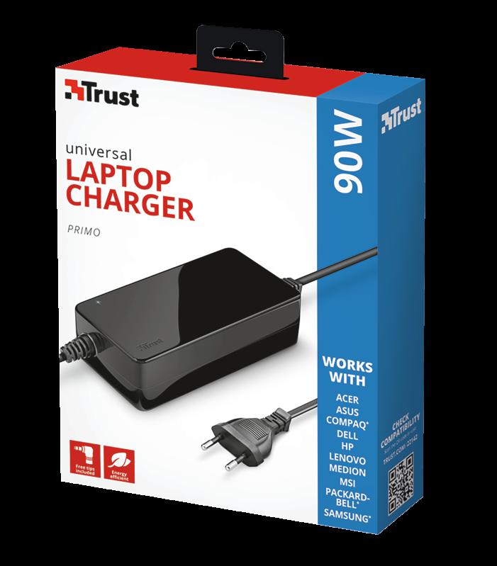 Incarcator laptop Trust Primo, universal, 90W-19V, negru - imagine 5