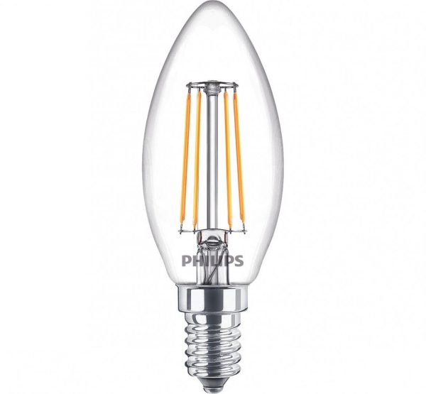 3 Becuri LED Philips Classic B35, E14, 4.3W (40W), 470