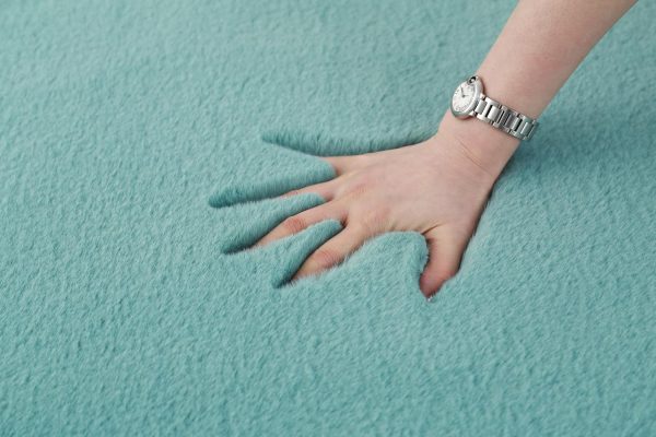 Covor Heinner shaggy soft blanita Turcoaz 50x90 cm - imagine 3