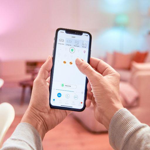 Bec LED inteligent WiZ Connected Whites C37, Wi-Fi, E14, 4.9W - imagine 6