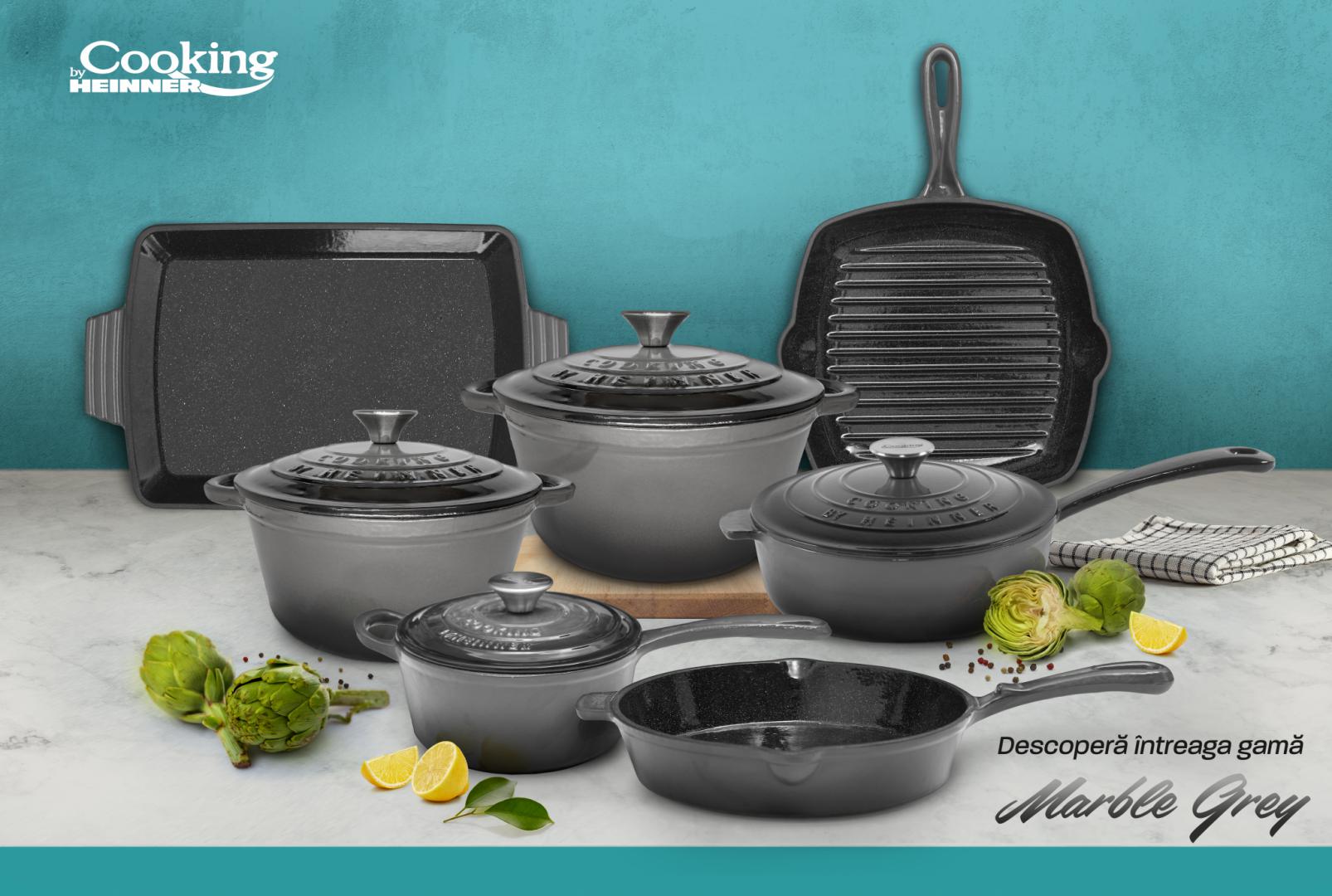 TAVA FONTA EMAILATA 33 x 23 x 7 CM, MARBLE - imagine 7