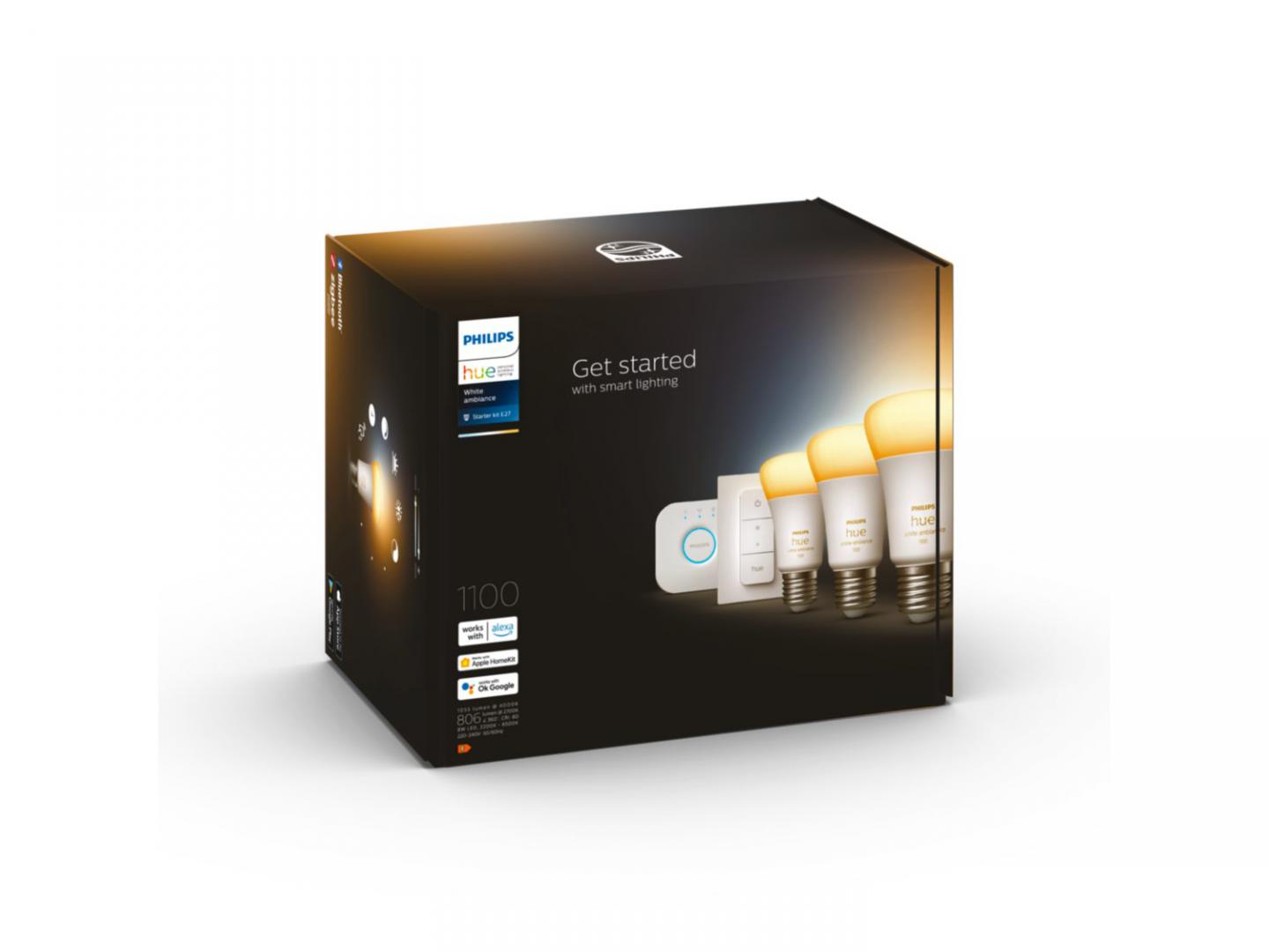 Pachet 3 Becuri LED inteligente Philips Hue A60, Bluetooth, E27, - imagine 3