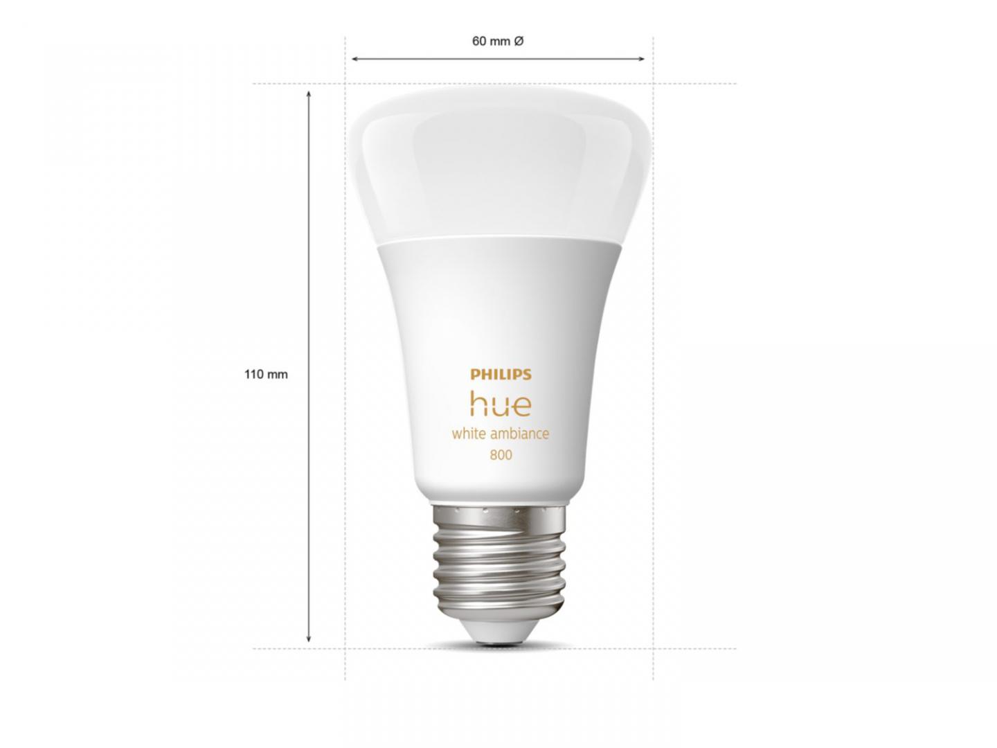 4 Becuri LED inteligente Philips Hue A60, Bluetooth, E27, 6W - imagine 4