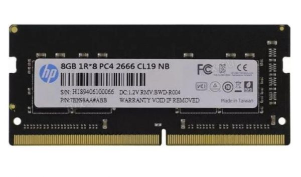 Memorie RAM notebook HP, SO-DIMM, DDR4, 8GB, CL19, 2666 Mhz