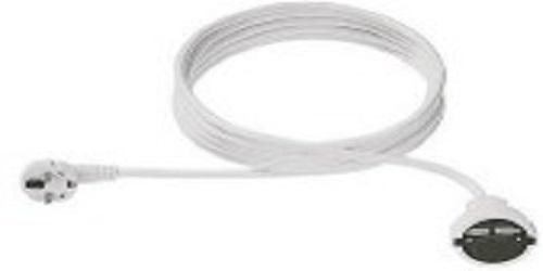 Cordon prelungitor schuko+Priza H05VV-F 3G1.5, 5 m, alb, cu protectie