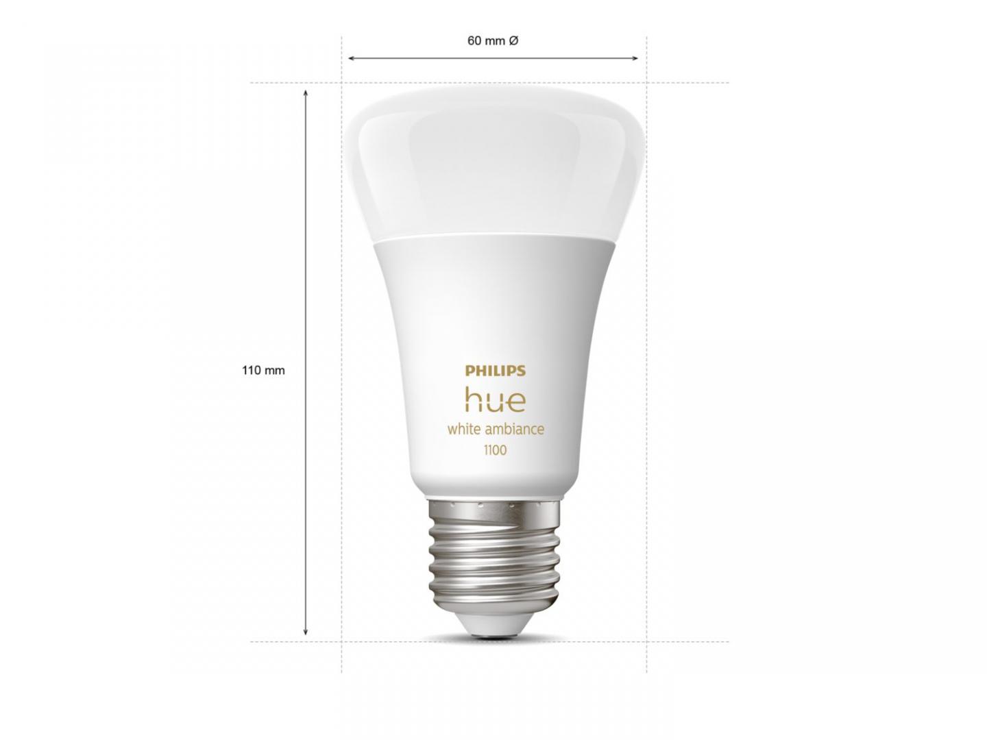 2 Becuri LED inteligente Philips Hue A60, Bluetooth, E27, 9.5W - imagine 4