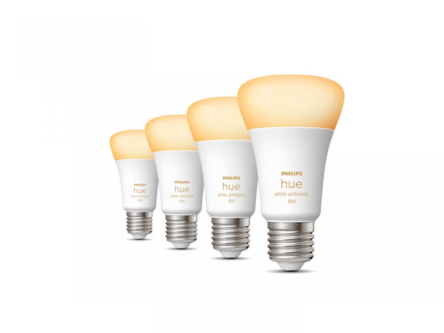 4 Becuri LED inteligente Philips Hue A60, Bluetooth, E27, 6W