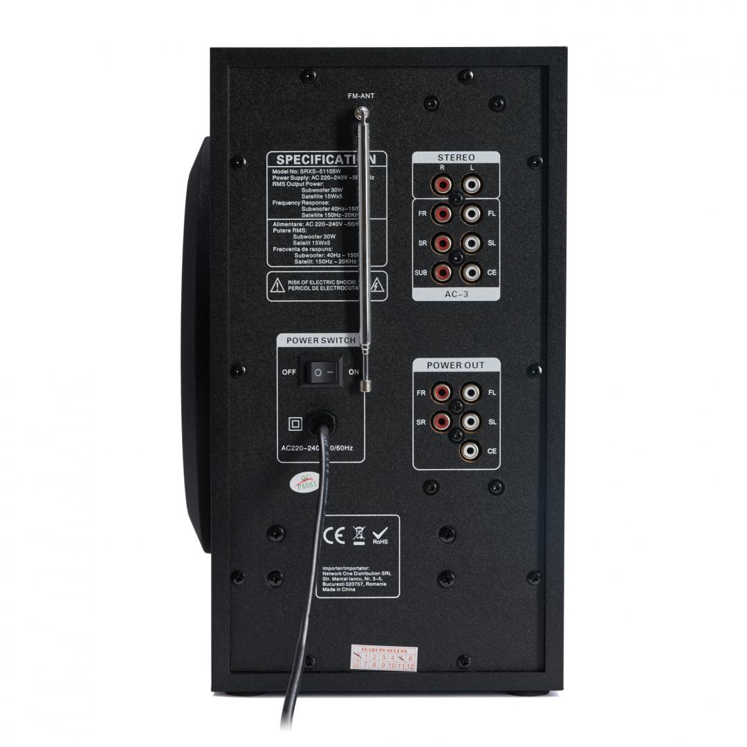 Boxe Serioux 5.1 SoundRise 51105W, putere totala 105W RMS, tip - imagine 5
