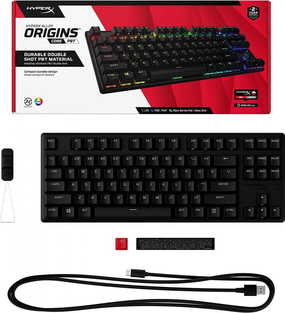 Tastatura HP HyperX Alloy Origins Core Pbt, Tastatura mecanica, Cablu - imagine 3