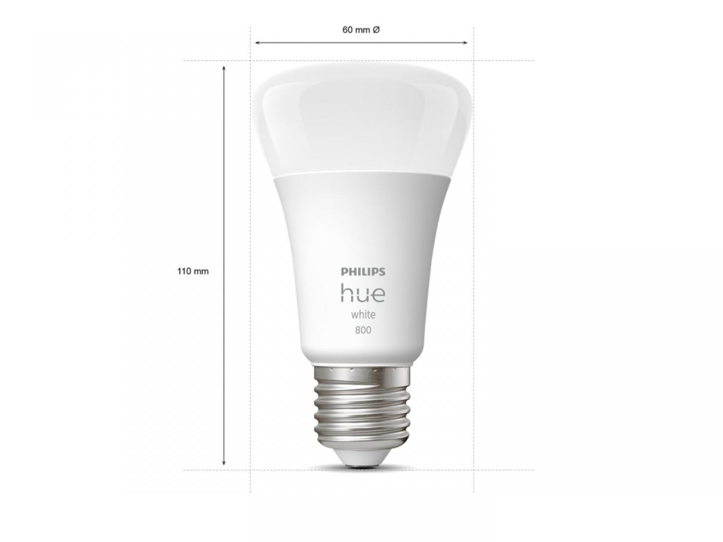 4 Becuri LED inteligente Philips Hue A60, Bluetooth, E27, 9W - imagine 4