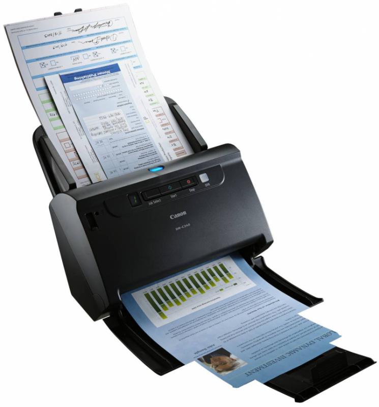 Scanner Canon DRC240, dimensiune A4, tip sheetfed, duplex, viteza de