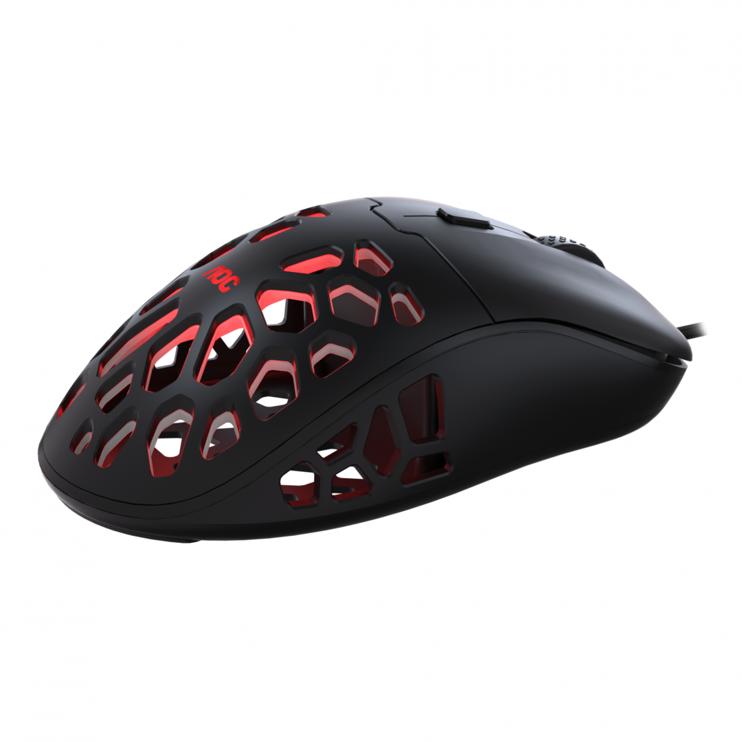 Mouse AOC GM510B, ergonomic, USB 2.0, 16000DPI, 6 butoane, RGB, - imagine 4