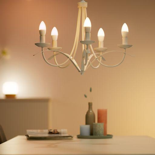 Bec LED inteligent WiZ Connected Whites C37, Wi-Fi, E14, 4.9W - imagine 7