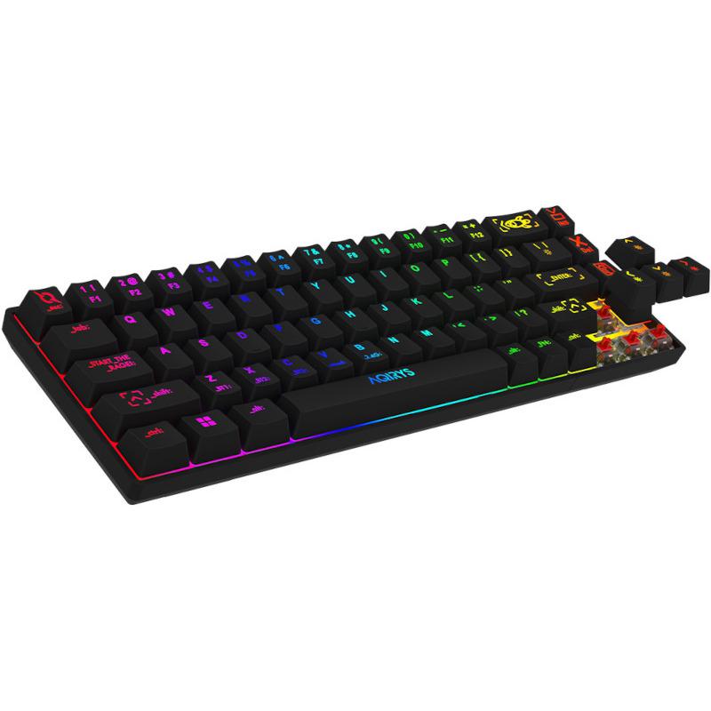 Tastatura mecanica 65% AQIRYS Mira, wireless/bluetooth/wired, switch-uri Outemu Red, 68 - imagine 4