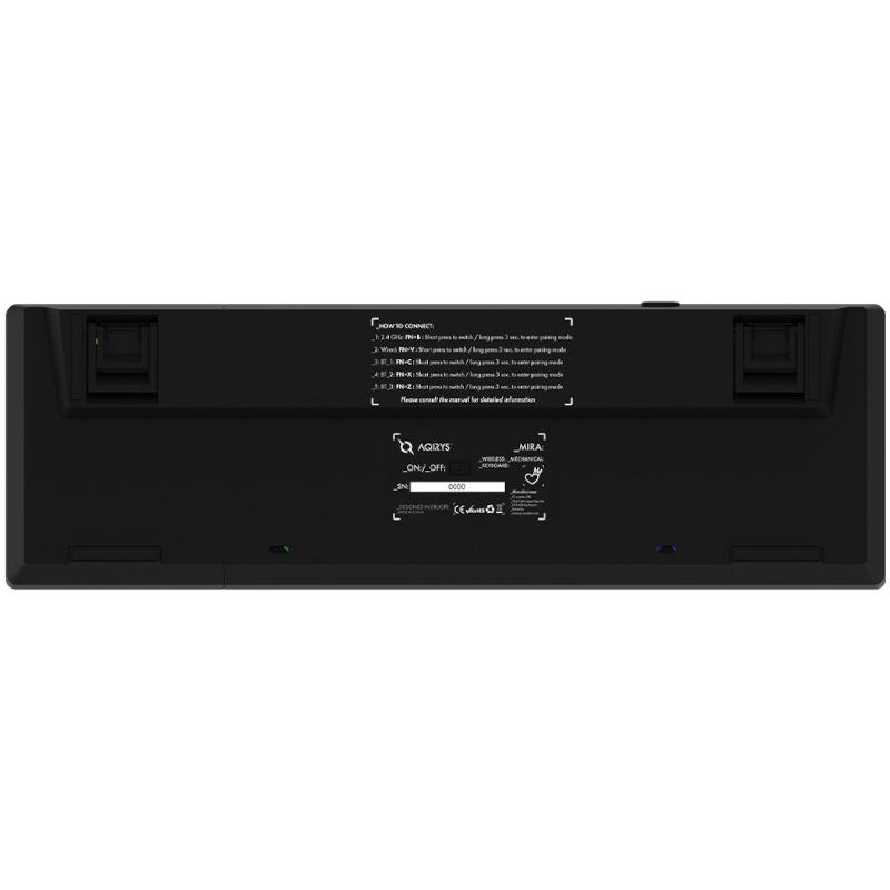 Tastatura mecanica 65% AQIRYS Mira, wireless/bluetooth/wired, switch-uri Outemu Red, 68 - imagine 7