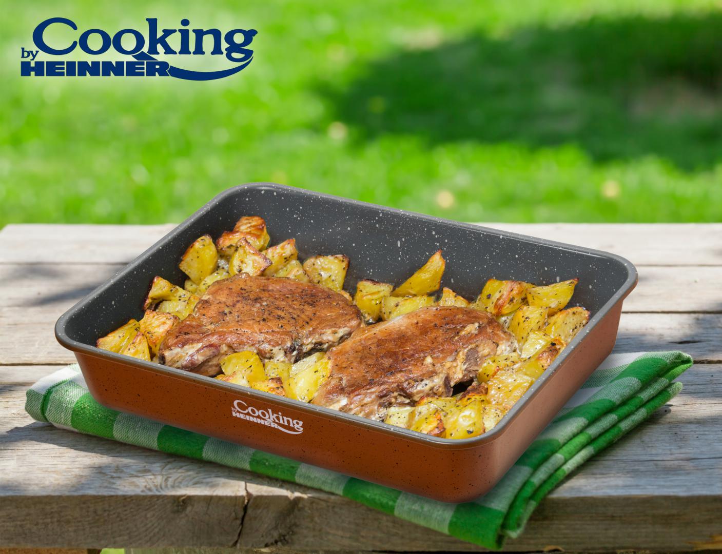 TAVA CUPTOR, ACOPERIRE CERAMICA 35 x 26 x 7 CM, - imagine 5