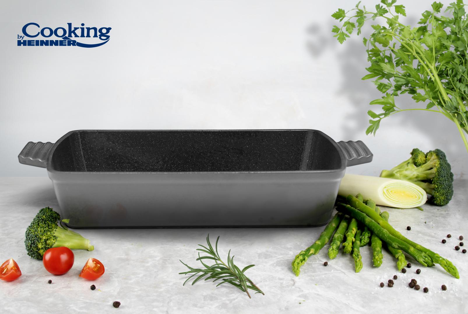 TAVA FONTA EMAILATA 33 x 23 x 7 CM, MARBLE - imagine 5