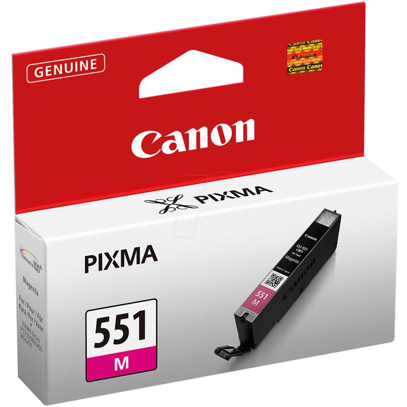 Cartus cerneala Canon CLI-551M, magenta, capacitate 7ml, pentru Canon Pixma