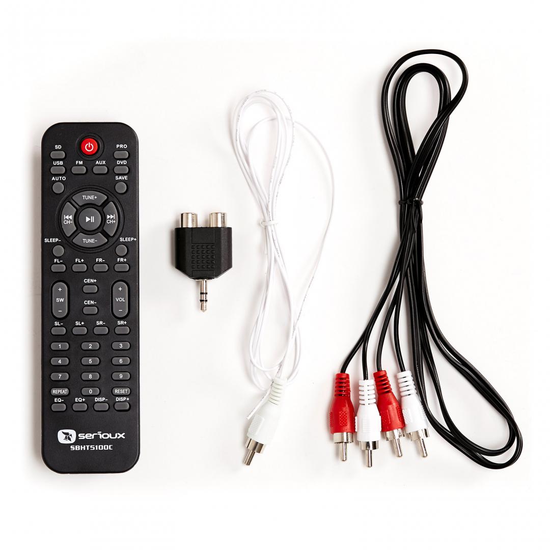 Boxe Serioux 5.1 SoundBoost HT5100C, 140W RMS, lemn - imagine 5