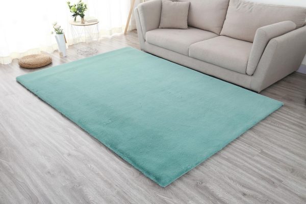 Covor Heinner shaggy soft blanita Turcoaz 50x90 cm
