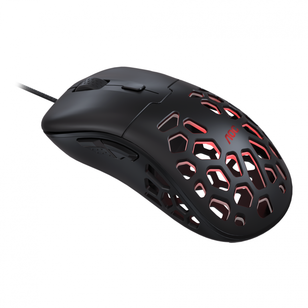 Mouse AOC GM510B, ergonomic, USB 2.0, 16000DPI, 6 butoane, RGB, - imagine 5