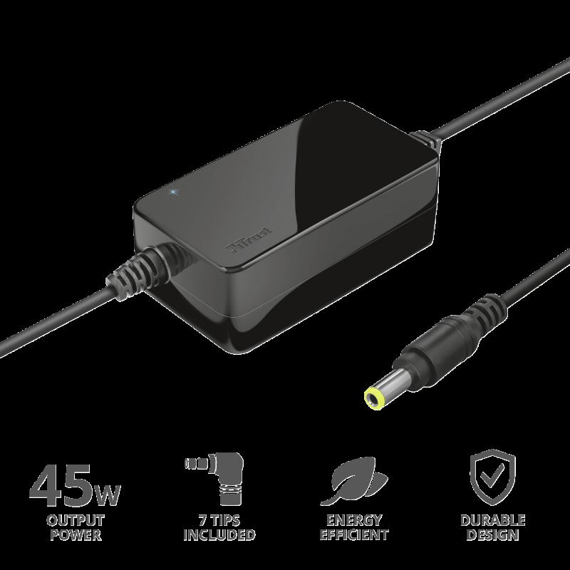 Incarcator laptop Trust Primo, universal, 45W-19V, negru - imagine 3
