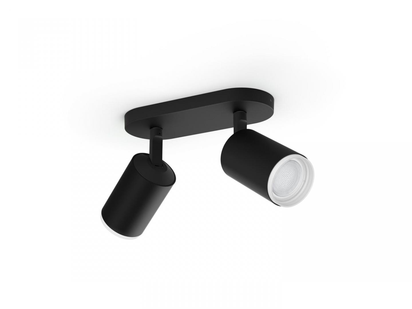 Spot LED RGB Dublu Philips Hue Fugato, Bluetooth, 2xGU10, 2x5.7W, - imagine 3