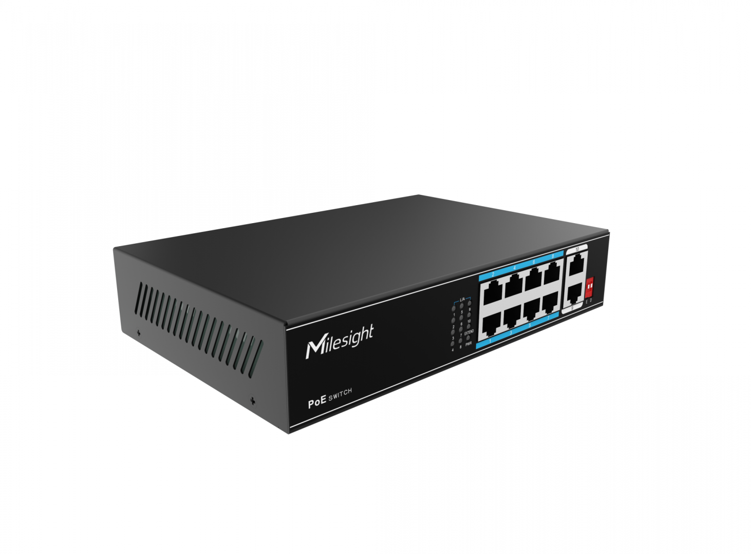 POE Switch Milesight 4 Porturi POE, Porturi: 4X10/100Mbps POE ports