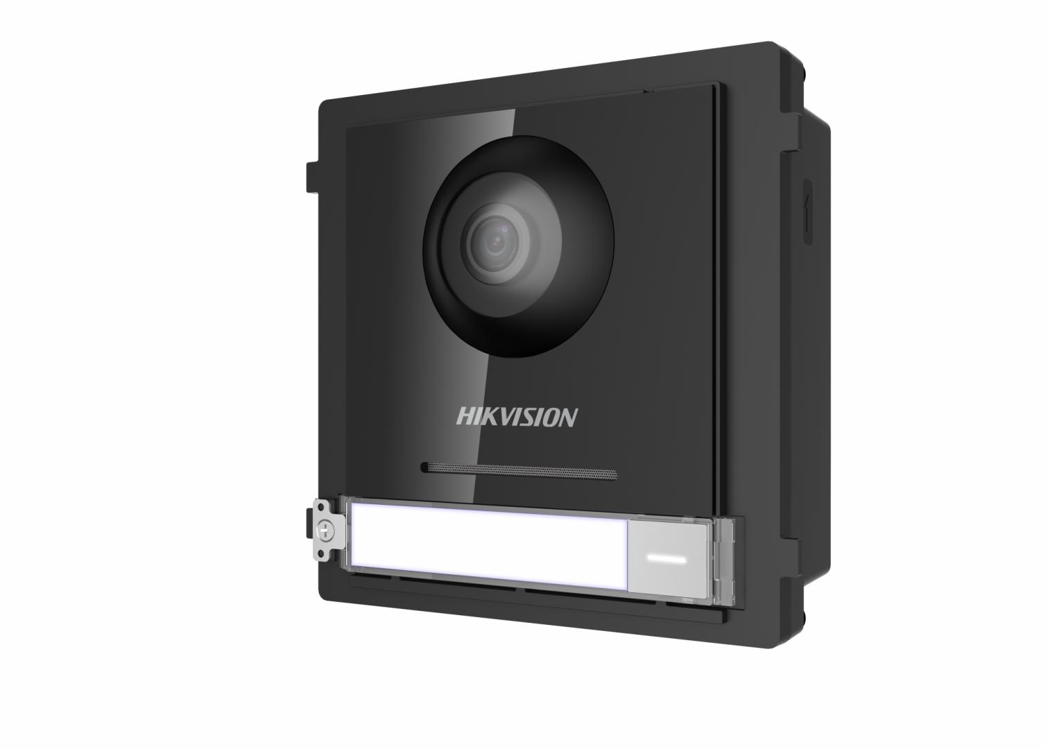 Panou videointerfon modular de exterior Hikvision DS-KD8003-IME1/EU; 1 xbuton apelare, camera