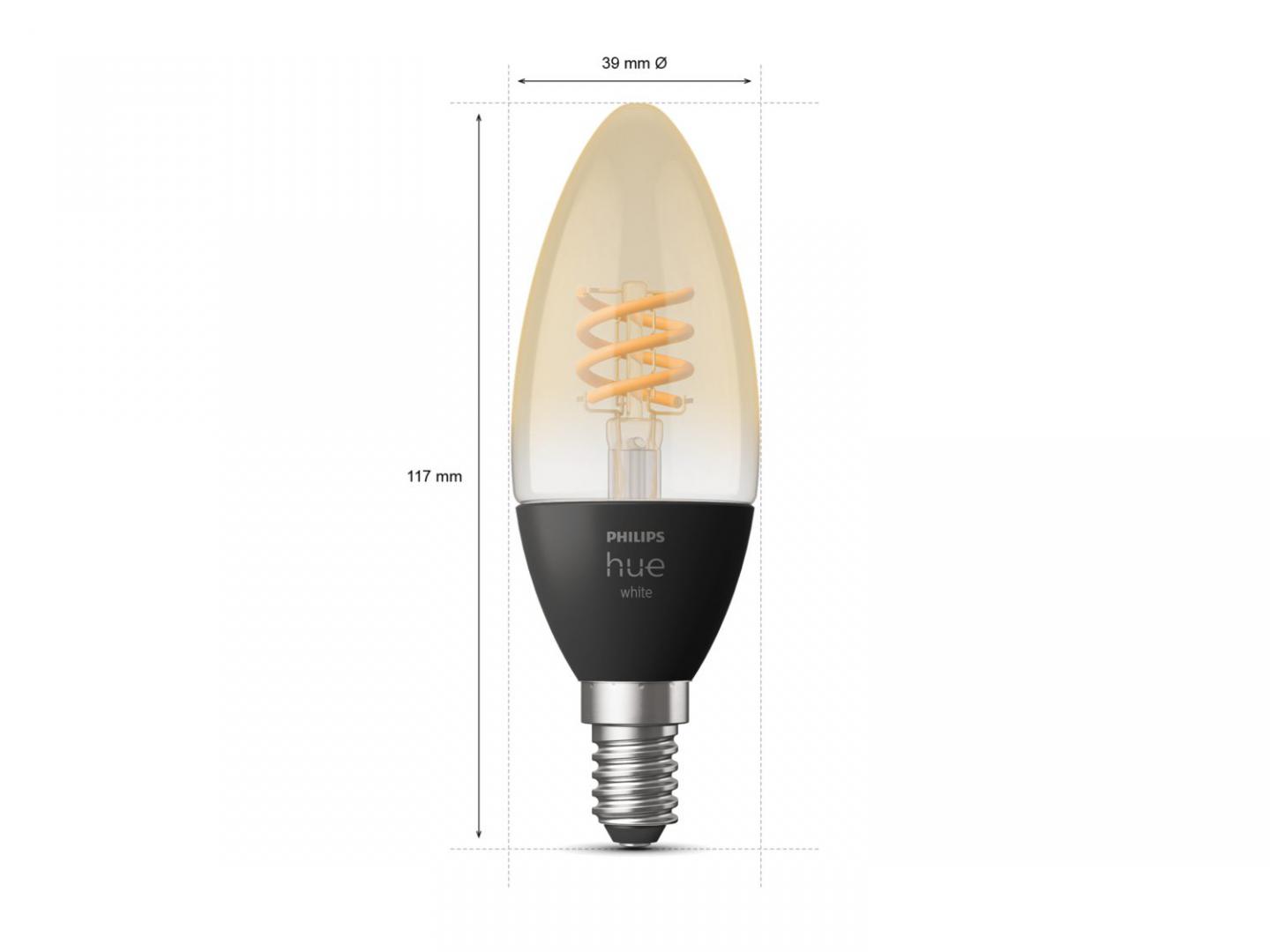 Bec LED inteligent Philips Hue B39, Bluetooth, E14, 4.5W (28W), - imagine 3