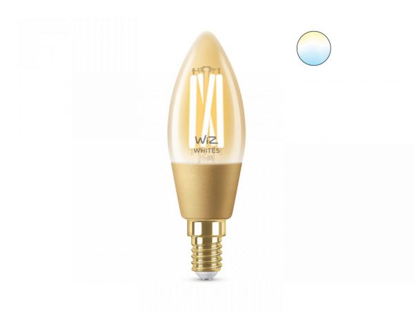 Bec LED inteligent vintage (decorativ) WiZ Connected Filament Gold C35 - imagine 4