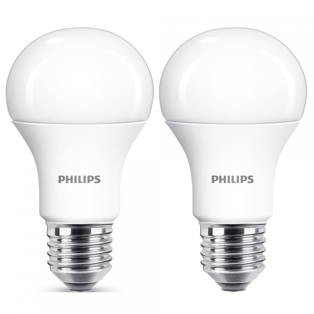 2 Becuri LED Philips A60, EyeComfort, E27, 12.5W (100W), 1521 - imagine 3