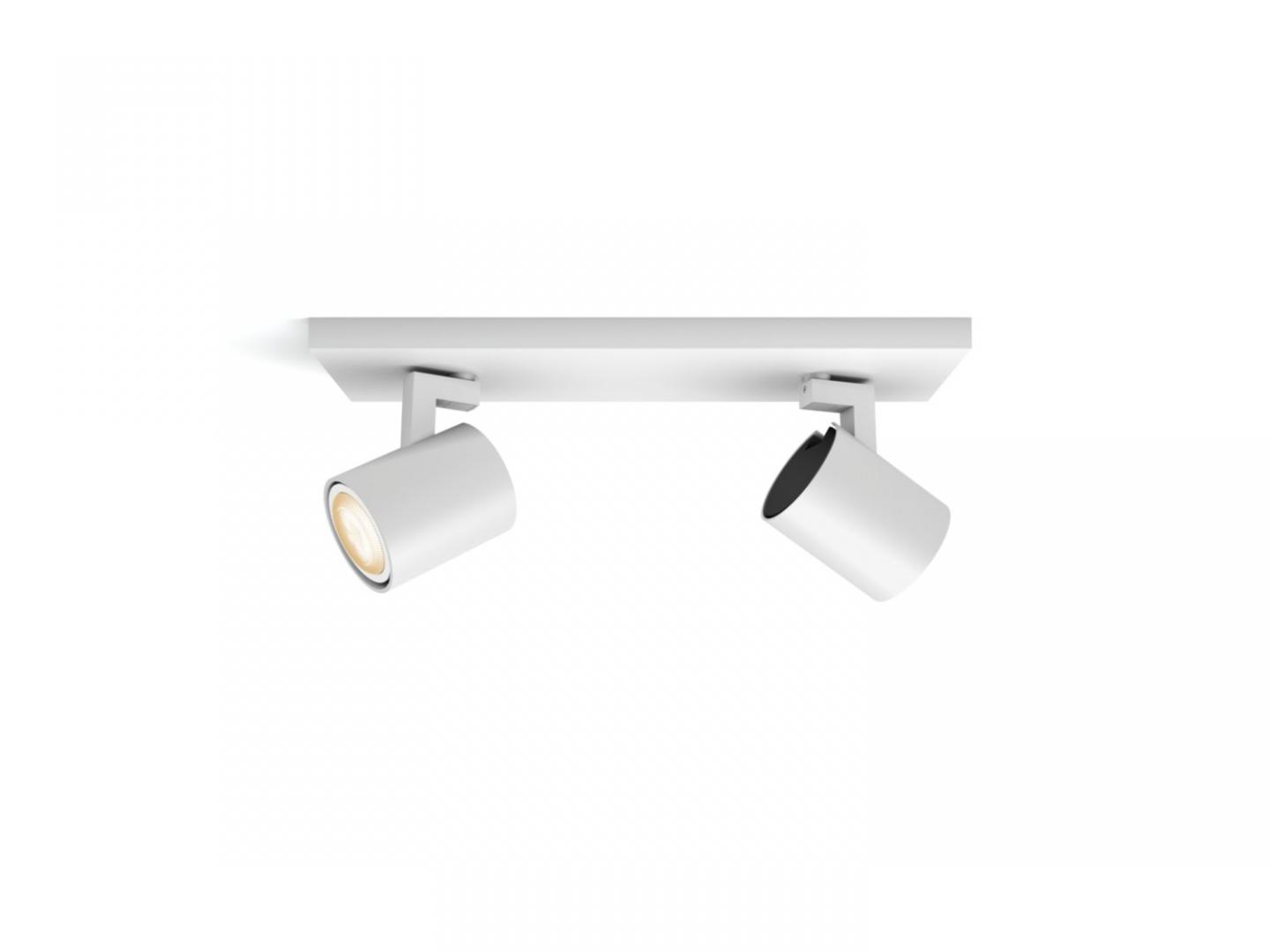 Spot LED Dublu Philips Hue Runner, Bluetooth, 2xGU10, 2x5.5W, 700