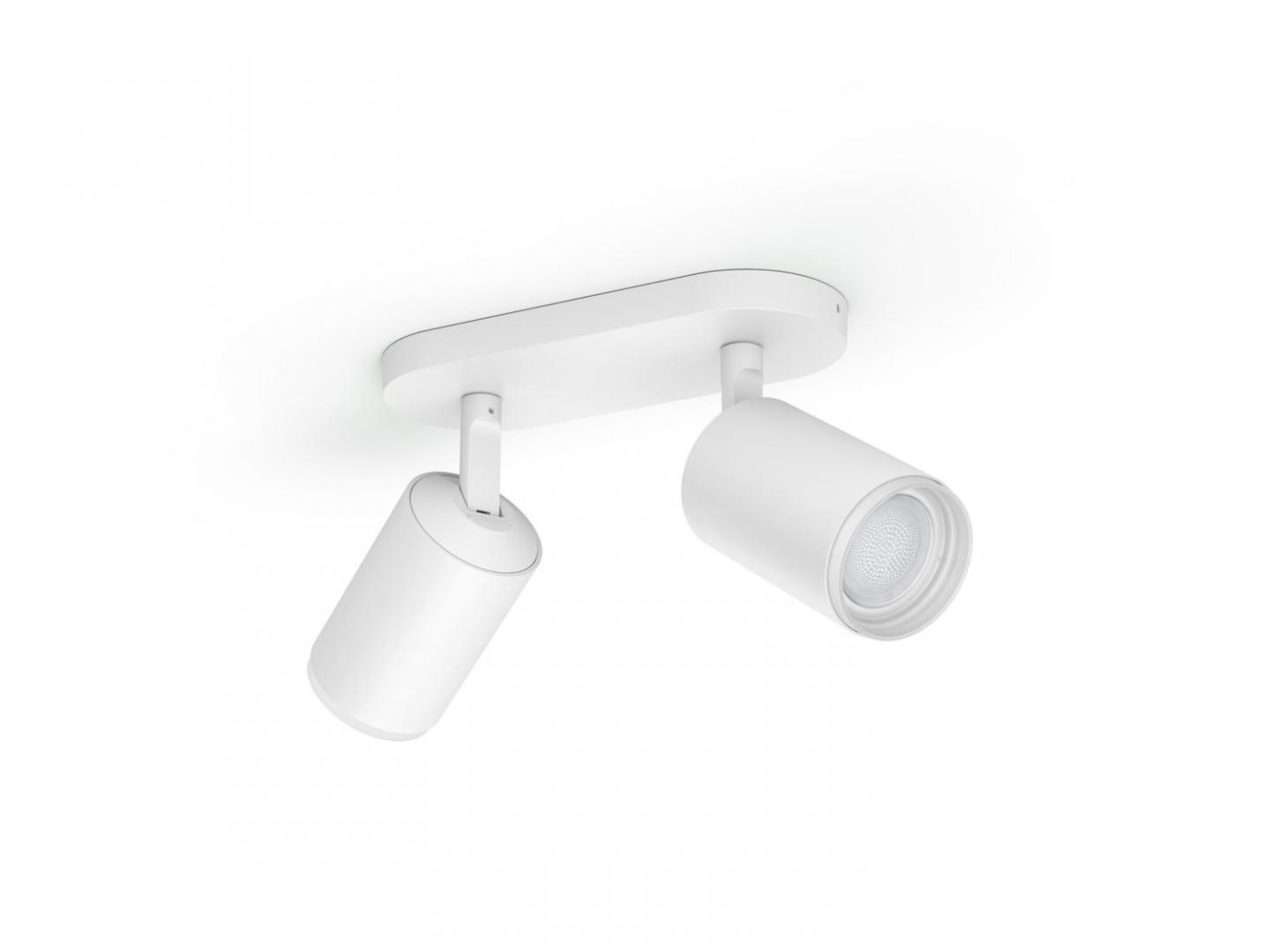 Spot LED RGB Dublu Philips Hue Fugato, Bluetooth, 2xGU10, 2x5.7W, - imagine 3