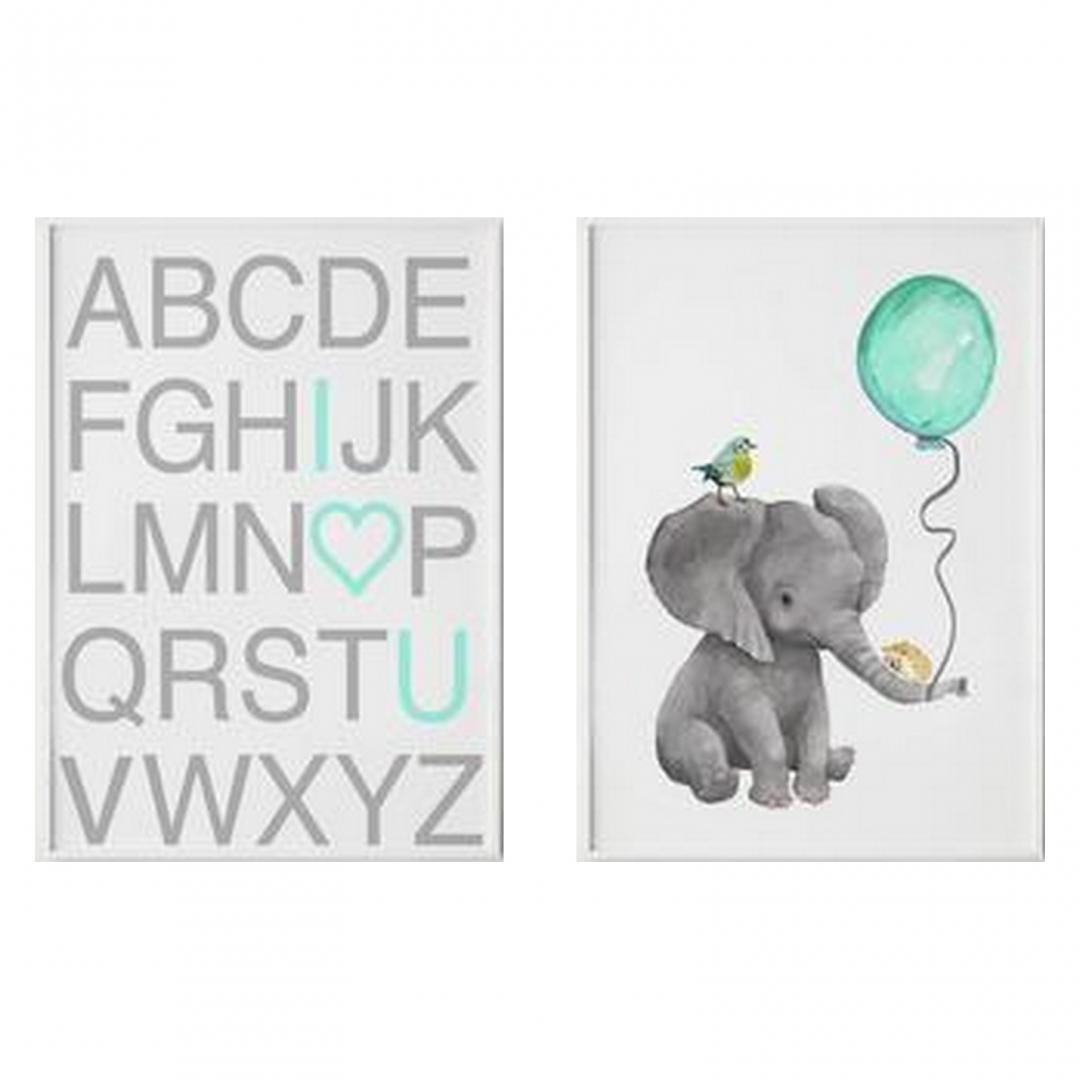 Set 2 tablouri decorative Elefant - imagine 3