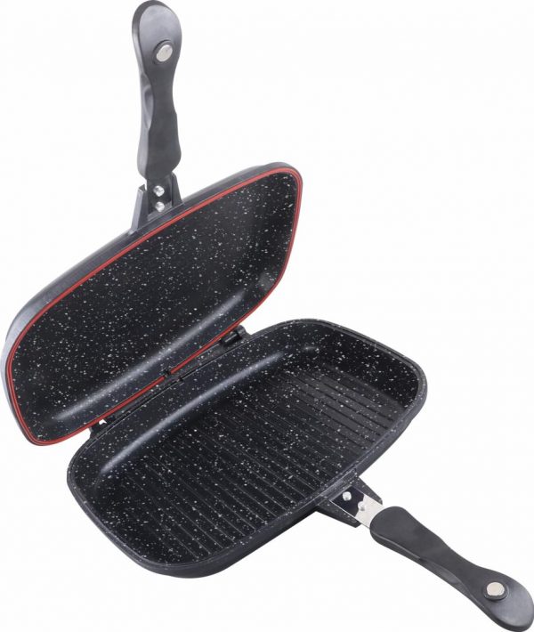 TIGAIE DUBLA DREPTUNGHIULARA, ALUMINIU,32x24x7.5cm, DARK LINE CLASSIC, COOKING BY - imagine 6