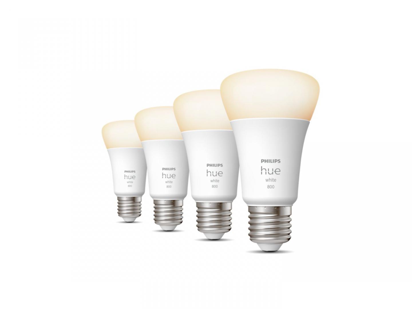4 Becuri LED inteligente Philips Hue A60, Bluetooth, E27, 9W