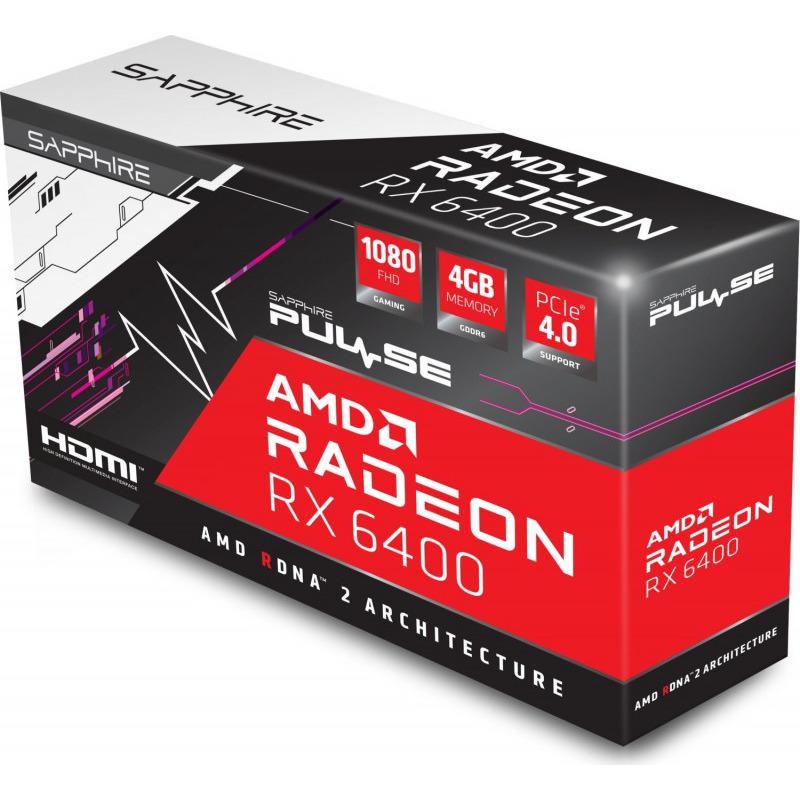 Placa video Sapphire Radeon RX 6400 PULSE, 4GB GDDR6, 64-bit - imagine 3