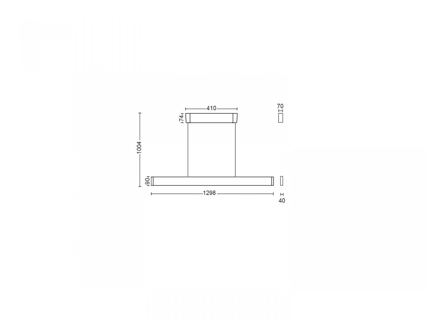 Pendul LED RGB Philips Hue Ensis, Bluetooth, 79W (175W), 5500 - imagine 4