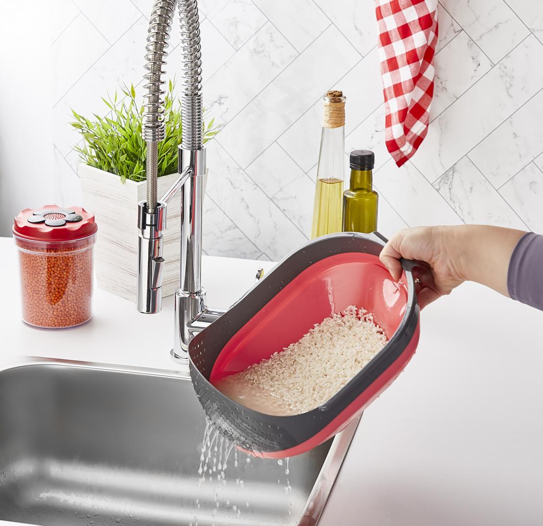 STRECURATOARE PLIABILA PENTRU OREZ/ FASOLE/ MAZARE 27.5 X 23 CM, - imagine 4