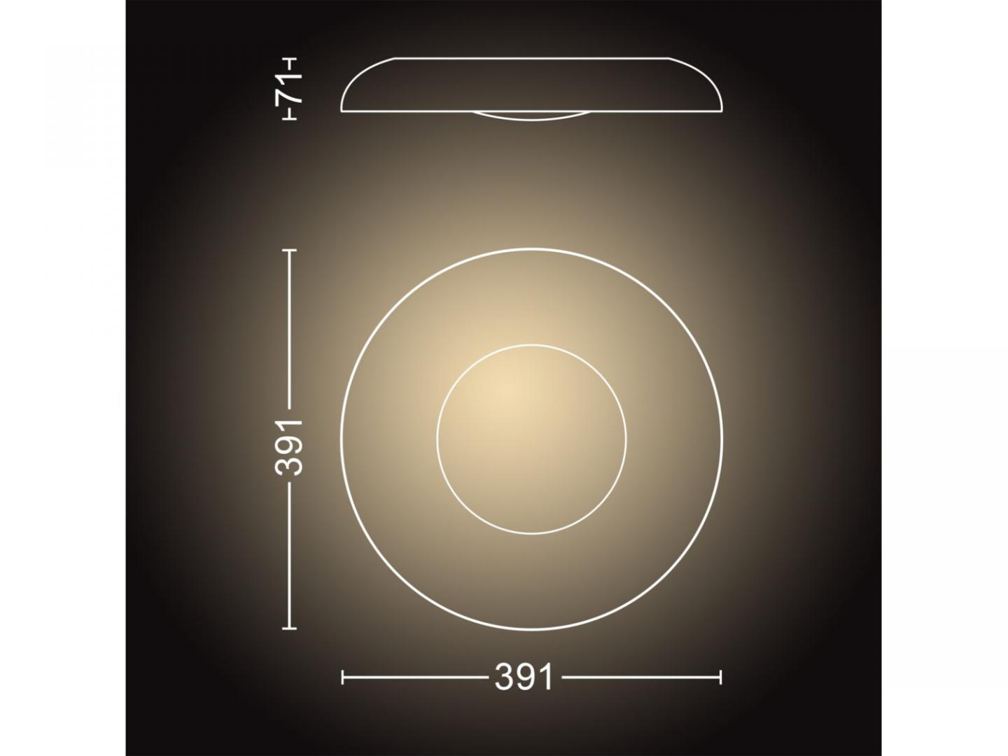 Plafoniera LED Philips Hue Still, Bluetooth, 22.5W (204W), 2500 lm, - imagine 4