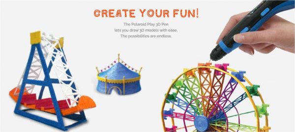 Stilou 3D POLAROID PLAY, foloseste filament PLA 1.75mm, varsta recomandata: - imagine 4