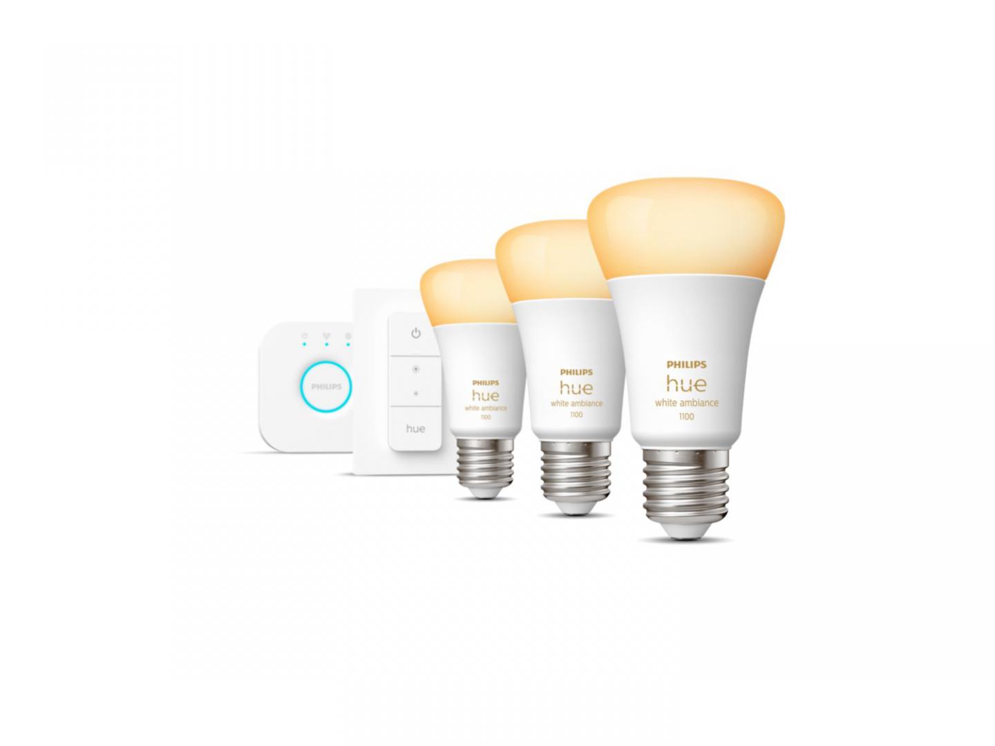 Pachet 3 Becuri LED inteligente Philips Hue A60, Bluetooth, E27,